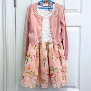 2 piece cardigan & dress